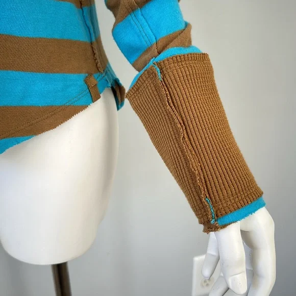 We The Free Sail Away Long Sleeve Tee Savannah Blue Combo NWOT - Picture 10 of 14